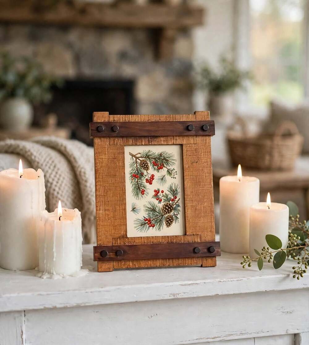 Rustic Reclaimed Wood Picture Frame for 4x6 picture